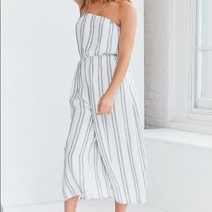 Silence + Noise Jackson Strapless Culotte Jumpsuit